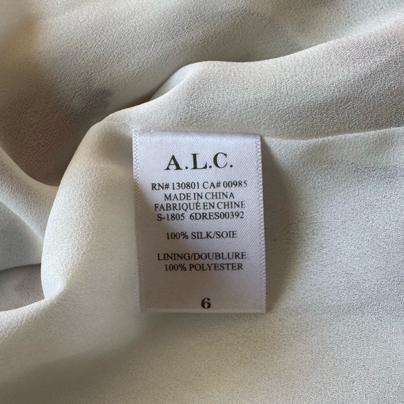 A.L.C. Richards Floral Silk Print Belted Midi Dress Size 6 - Picture 5 of 10